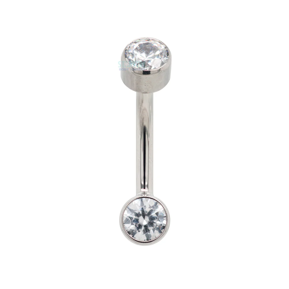 Bezel-set Brilliant-Cut Navel Curve - Image 7