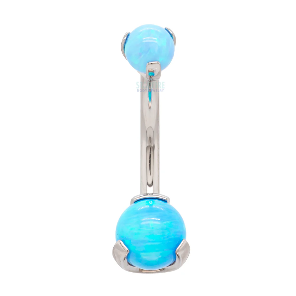 Prong Opal Ball Navel Curve - Image 11