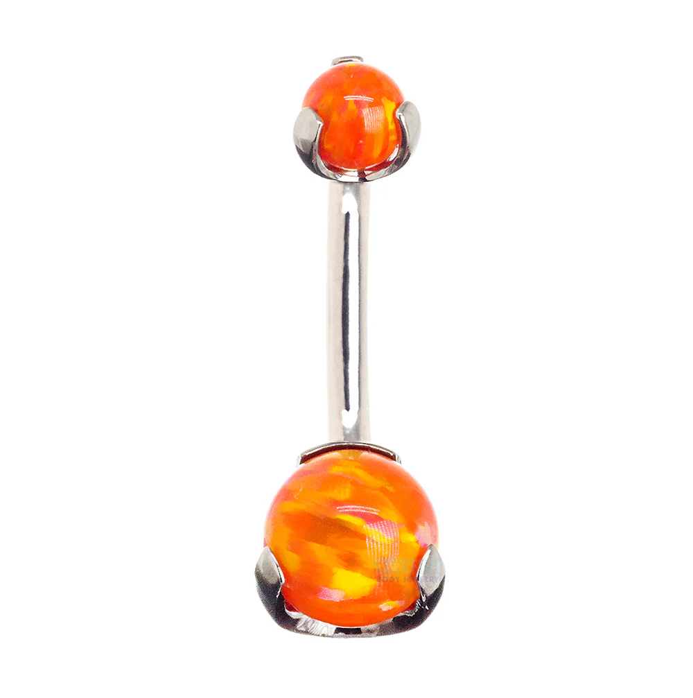 Prong Opal Ball Navel Curve - Image 20
