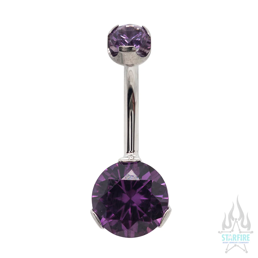 Prong-Set Brilliant-Cut Round Navel Curve - Image 11