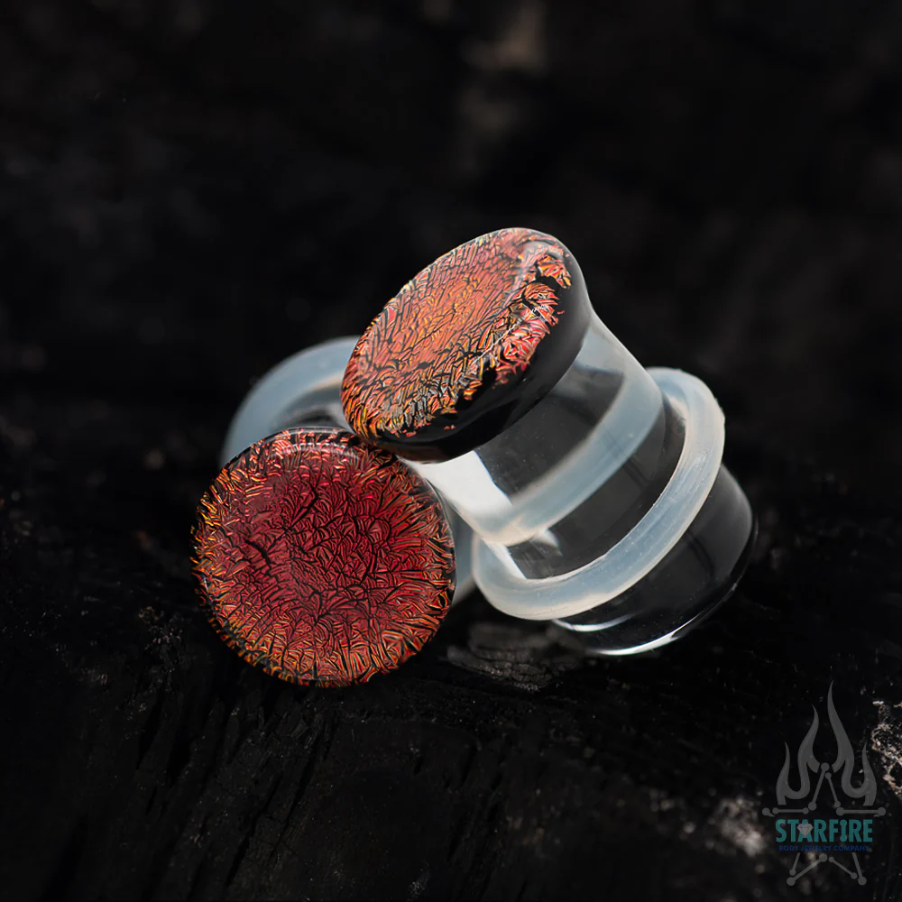 Single-Flared Glass Dichro Plugs - Solid Colors - Image 5